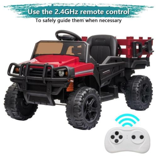 Remote Control Ride-On Tractor with Detachable Trailer for Kids