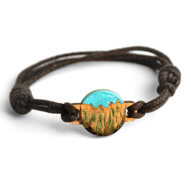 Load image into Gallery viewer, Resin Painted Wood Scene Bracelet