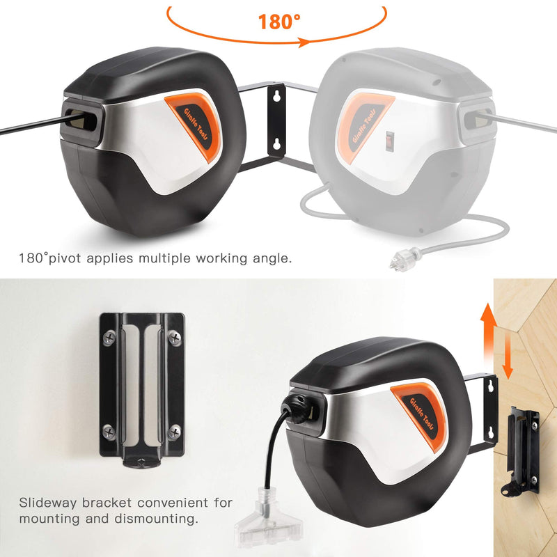 Load image into Gallery viewer, Retractable Extension Cord Reel-12/14/16 AWG