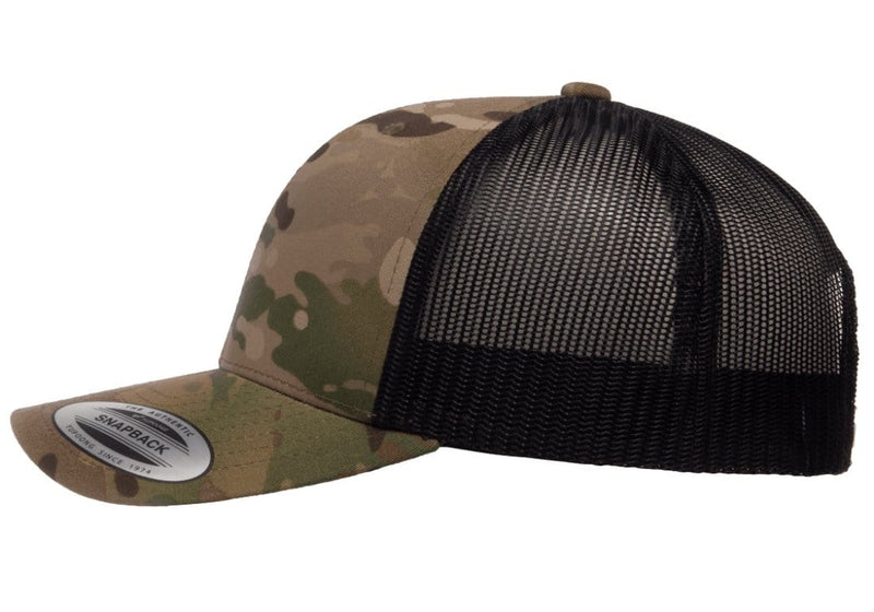 Load image into Gallery viewer, Retro Snapback Trucker Flexfit Cap Multicam