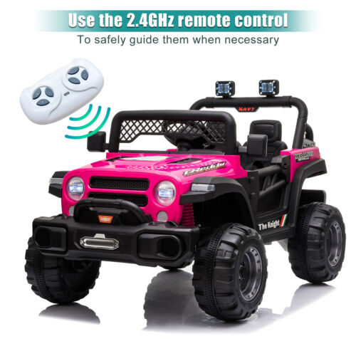 Rev up the Fun with the BBH-016 Double-Drive 12V Rose Red Off-Road Vehicle and 2.4G Remote Control
