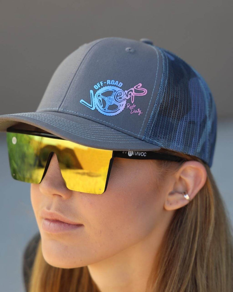 Load image into Gallery viewer, Ride Dirty Trucker Hat - Blue/Camo