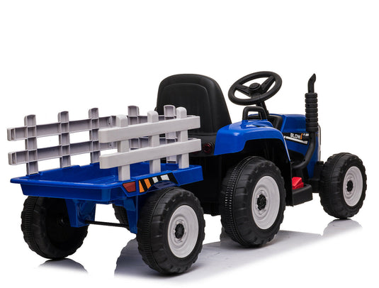Ride in Style with the LUCKYERMORE 12V Electric Tractor Trailer for Kids