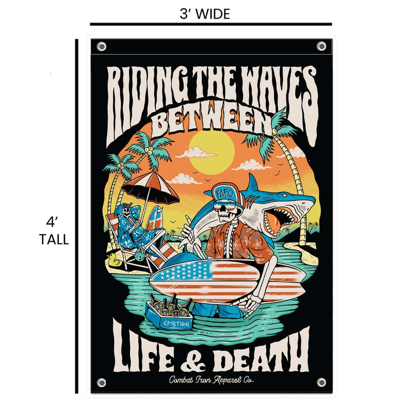 Load image into Gallery viewer, Life & Death Beach Day 3' X 4' Wall Flag