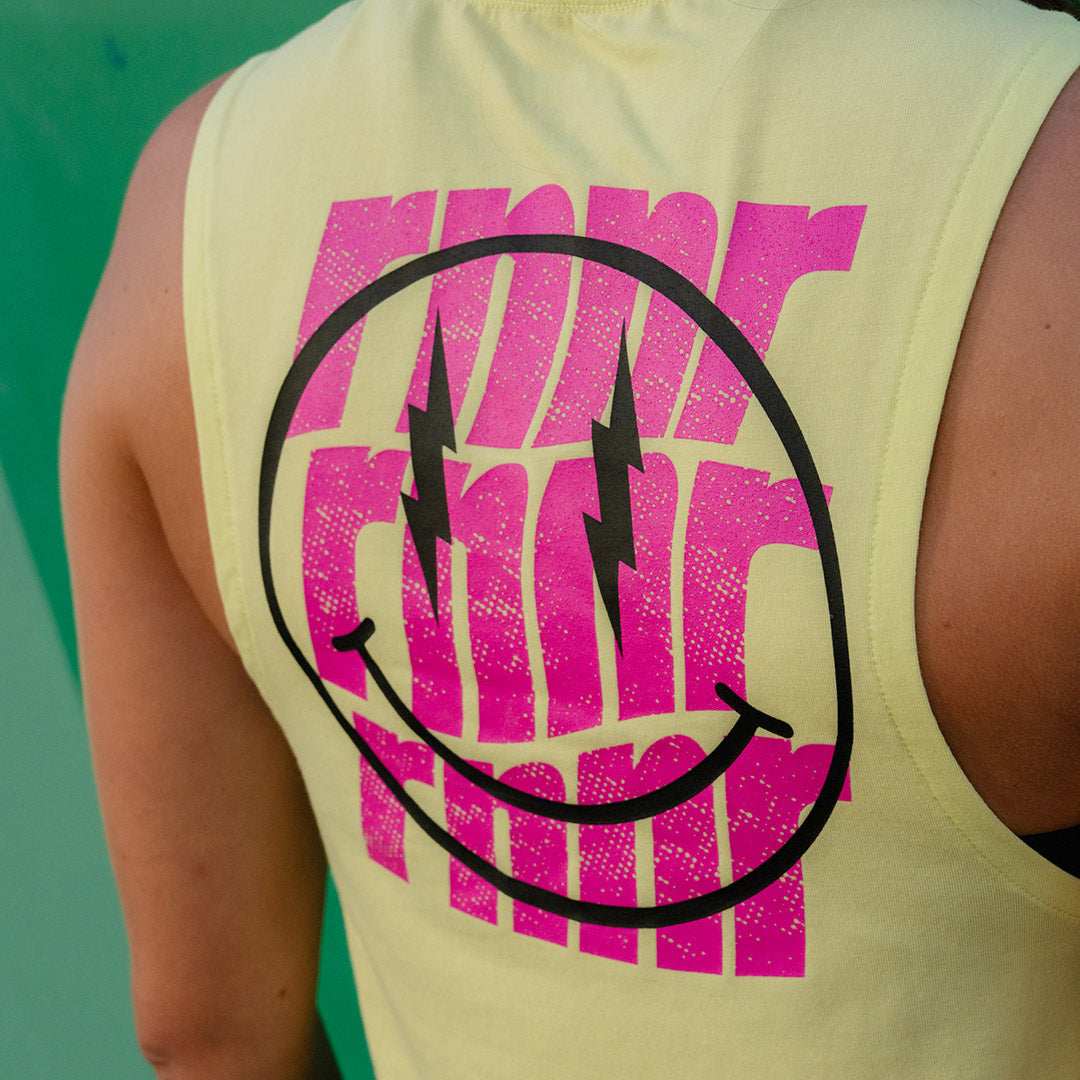 Women's Muscle Tee: Sunny Lime