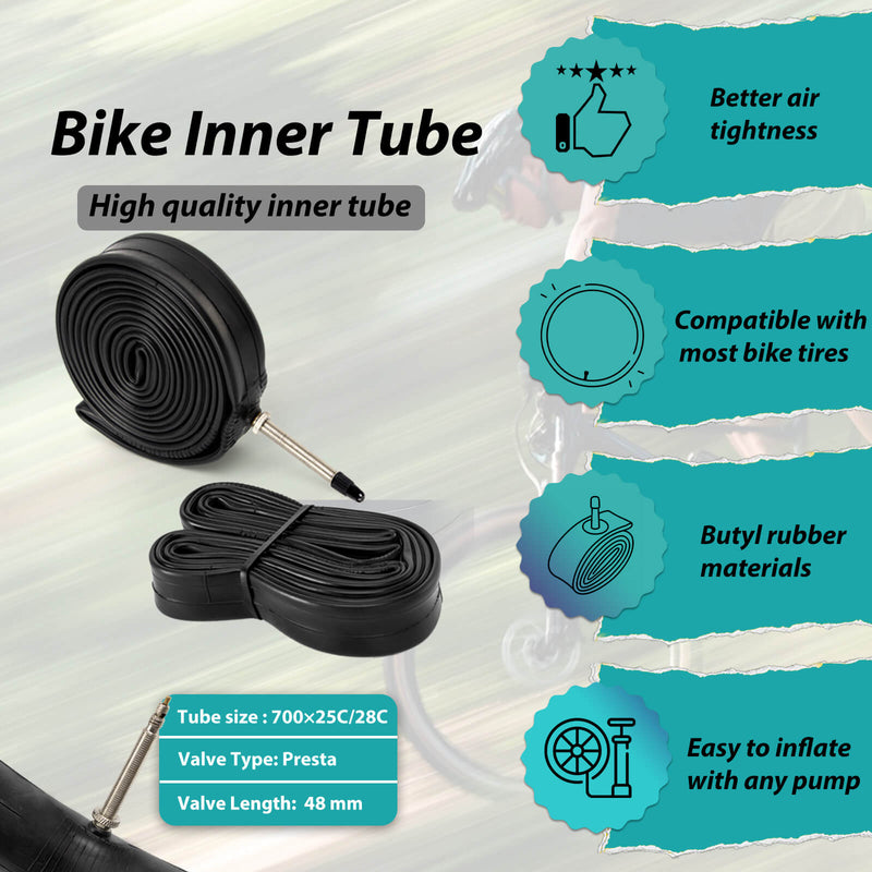 Load image into Gallery viewer, Road Bike Tire Inner Tube - 700×25C - 35C