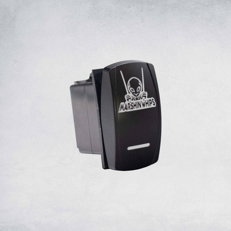 Load image into Gallery viewer, Marshin Whips Illuminated Rocker Switch | Universal LED Control | On/Off Laser-Etched