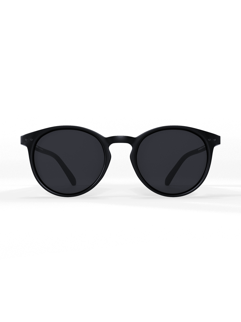Load image into Gallery viewer, Black Round Polarized Sunglasses - Black Lens UV400 for Men & Women