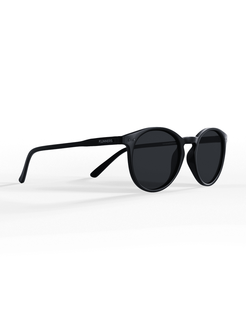 Load image into Gallery viewer, Black Round Polarized Sunglasses - Black Lens UV400 for Men & Women