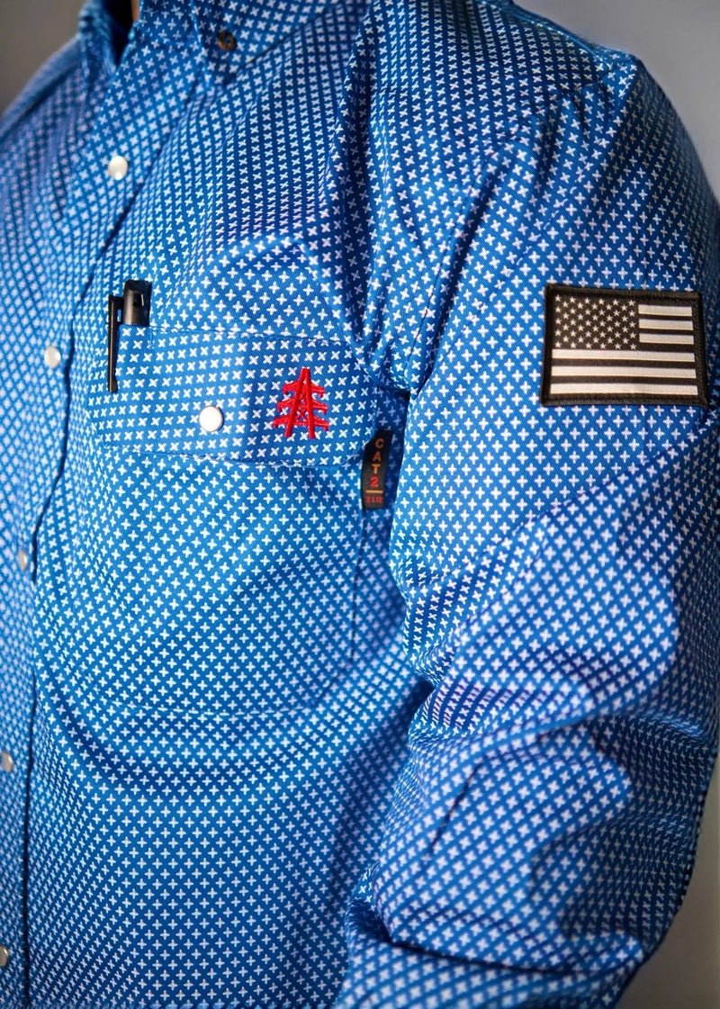 Load image into Gallery viewer, FR Pearl Snap Work Shirt - Royal Blue
