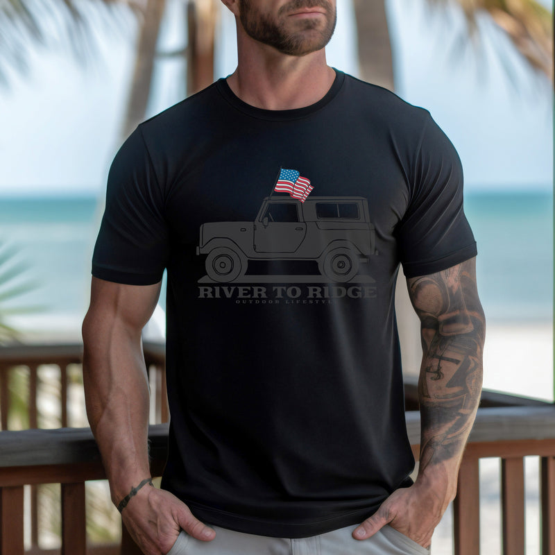 Load image into Gallery viewer, Offroad USA Men's Patriotic T-Shirt, Black