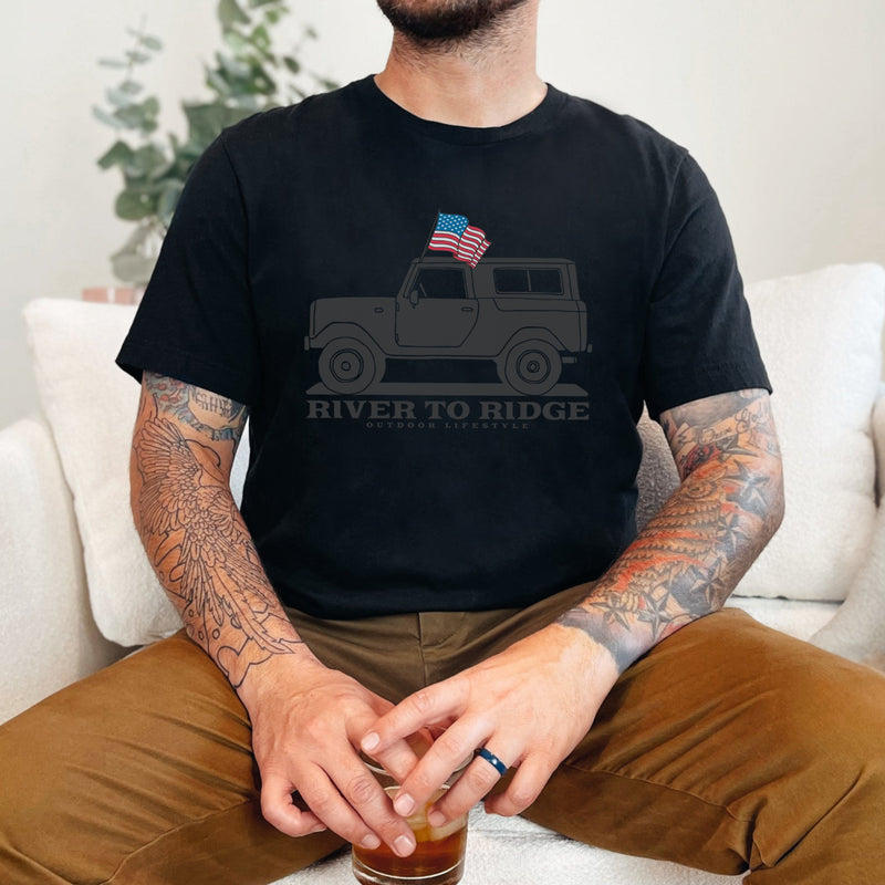 Load image into Gallery viewer, Offroad USA Men's Patriotic T-Shirt, Black