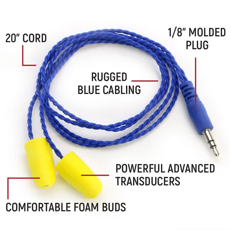 Load image into Gallery viewer, Rugged Radios AlphaBud Foam Earbud Speakers - Mono and Stereo