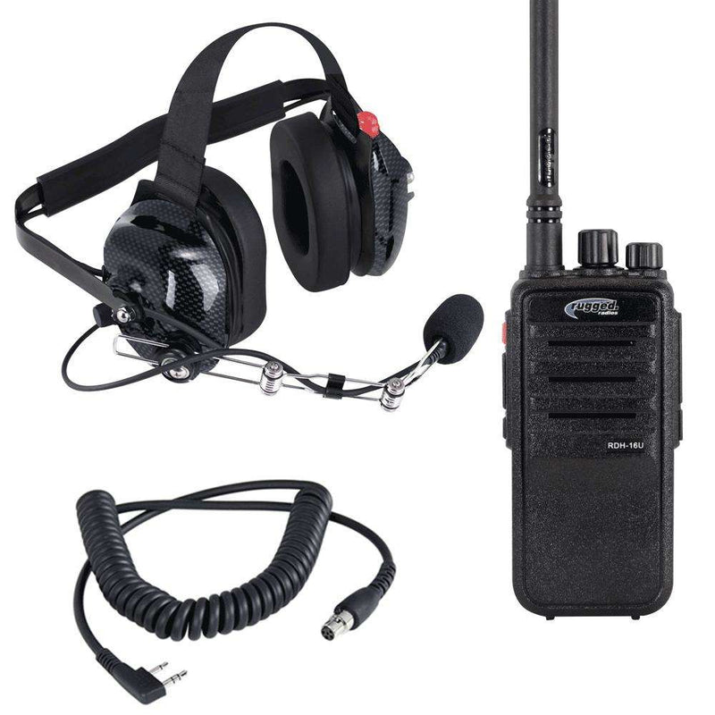 Load image into Gallery viewer, Rugged Radios Crew Chief - H42 Spotter Headset and Rugged Handheld Radio Package