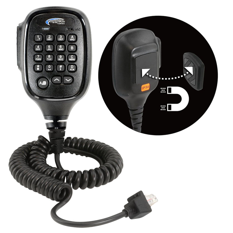 Load image into Gallery viewer, Rugged Radios Hand Mic for RDM-DB Mobile Radios with Scosche Surface Magnetic Mount