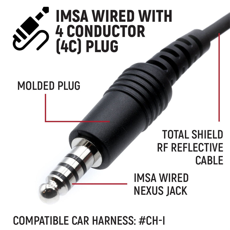 Load image into Gallery viewer, Rugged Radios IMSA 4C Wired Open Face Helmet Kit with M102 Military Mic