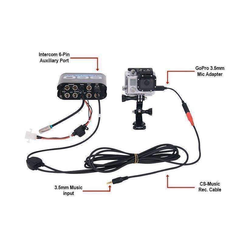Load image into Gallery viewer, Rugged Radios Music Input and Audio Record Connect Cable for Intercom AUX Port