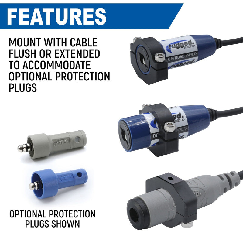Load image into Gallery viewer, Rugged Radios Single Headset / Helmet Jack - Bar Mount