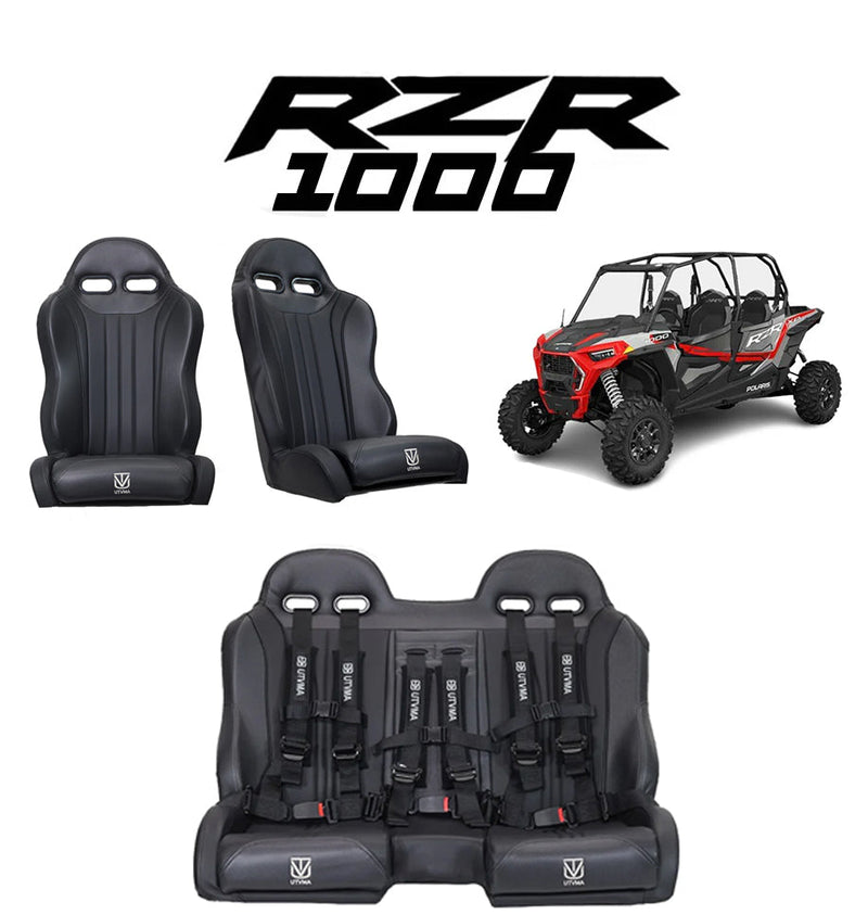 Load image into Gallery viewer, RZR 1000 Rear Bench Seat & Pair of Front Bucket Seats Set
