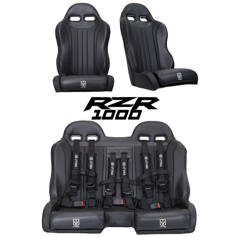 Load image into Gallery viewer, RZR 1000 Rear Bench Seat & Pair of Front Bucket Seats Set