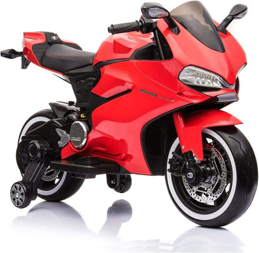 12V Kids Motorcycle Ride-On Toy with 4 MPH Speed and ASTM Approval