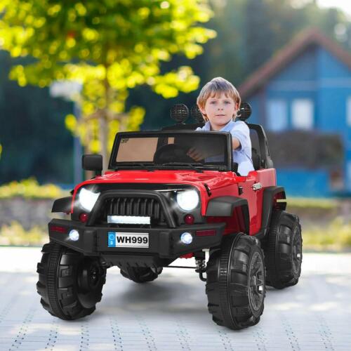 2-Seater Battery-Powered Jeep Car for Kids with Parental Remote Control - Red