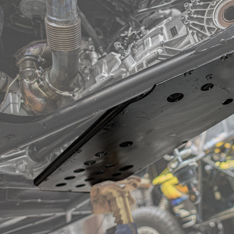 Load image into Gallery viewer, Can-Am Maverick R Power Pack Weld-In Skid Plate w/ AR400 High-Carbon Alloy Steel, Weld Nuts, Bare Metal