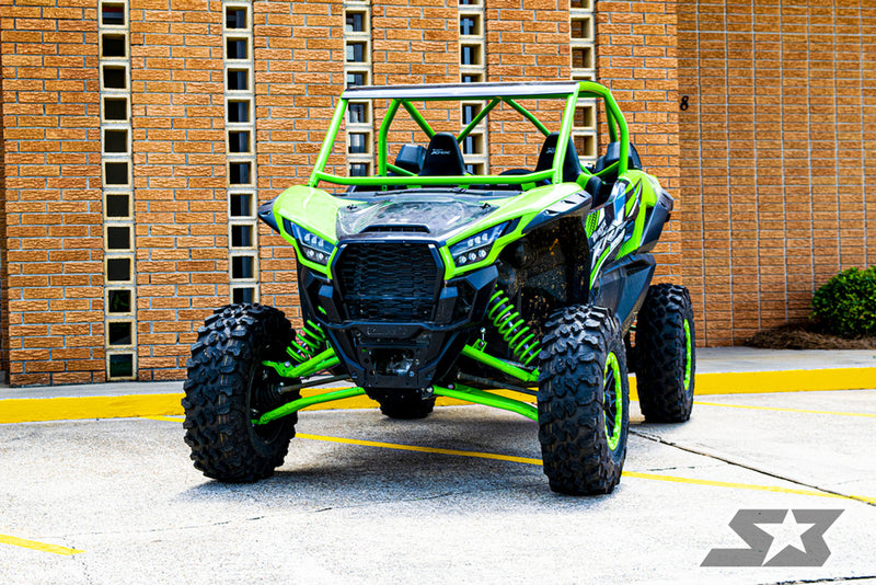 Load image into Gallery viewer, 2020+ Kawasaki Teryx KRX 1000 Custom ABC Pillar Cage w/ "A" Intrusion Bars, Aluminum Roof w/ Dzus Fasteners, Light Bar Tabs, Whip Tabs