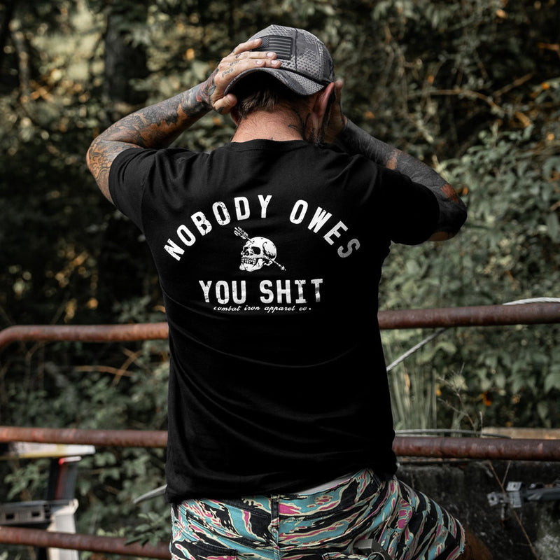 Load image into Gallery viewer, Nobody Owes You Shit Skull Men's T-Shirt