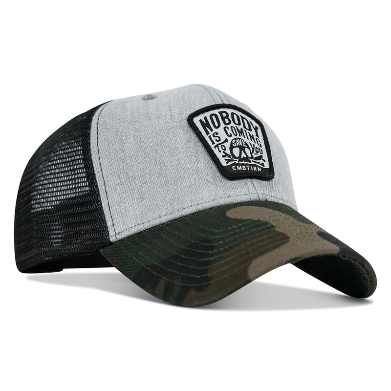 Load image into Gallery viewer, Nobody Is Coming To Save You Skull Patch Original Ripstop Snapback Hat