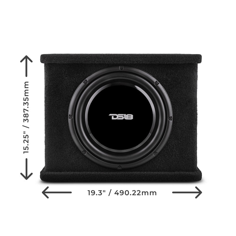 Load image into Gallery viewer, 12" Loaded Shallow Subwoofer Enclosure 350 Watts Rms @ 2 ohm