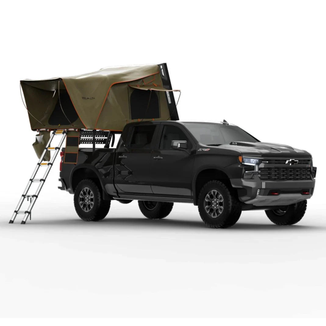 Stealth Hardshell Rooftop Tent – Aluminum – 3 Person – Black – Low-Profile Overland Tent