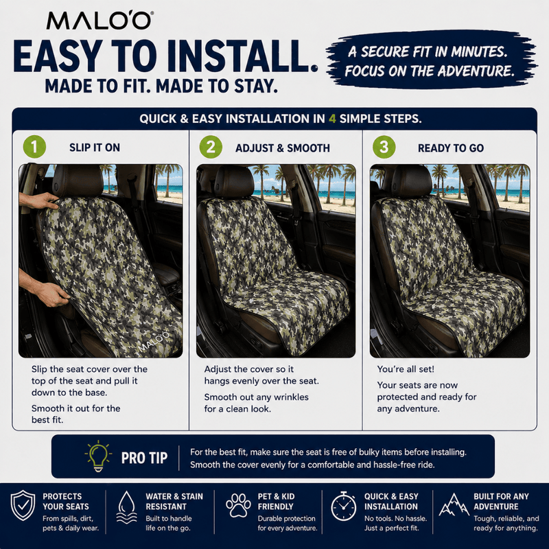 Load image into Gallery viewer, SeatGuard Waterproof Seat Cover (2-Pack) β Durable Seat Protector for Beach, Gym & Pets