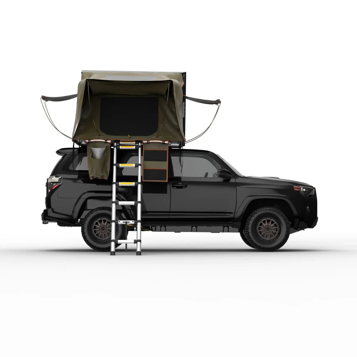 Stealth Hardshell Rooftop Tent – Aluminum – 3 Person – Black – Low-Profile Overland Tent