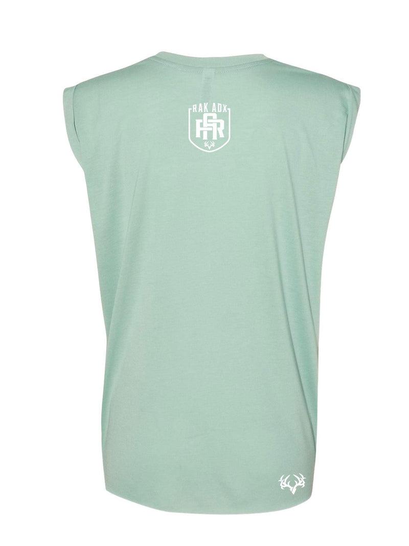 Load image into Gallery viewer, Womens Shed Happens Flowy Muscle Tee
