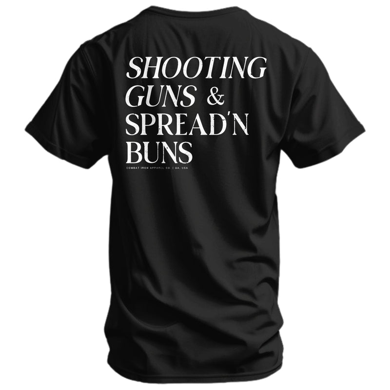 Load image into Gallery viewer, Shooting Guns & Spread'n Buns Men's T-Shirt