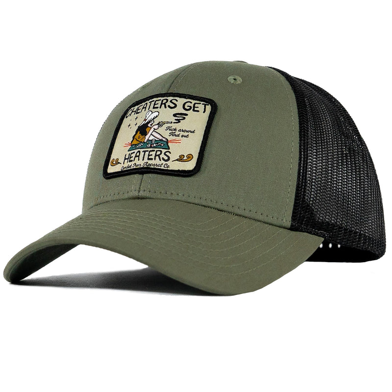 Load image into Gallery viewer, Cheaters Get Heaters Western Cowboy Patch SnapBack