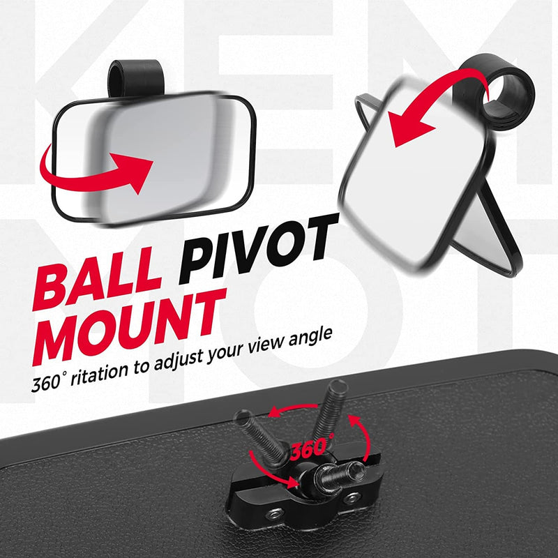 Load image into Gallery viewer, UTV Side Mirrors and Center Mirror with 1.6" to 2" Roll Bar Cage