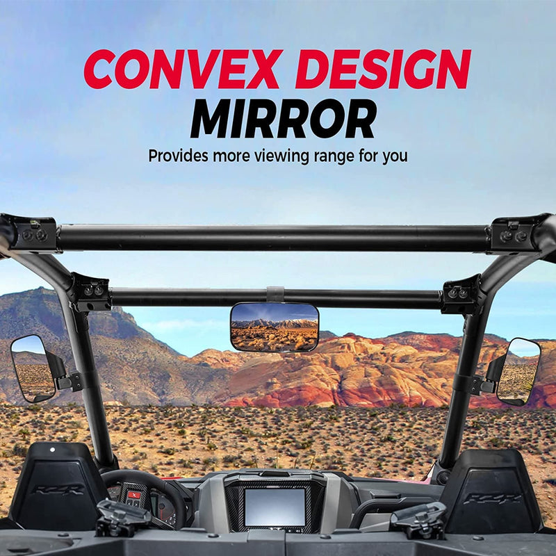Load image into Gallery viewer, UTV Side Mirrors and Center Mirror with 1.6" to 2" Roll Bar Cage