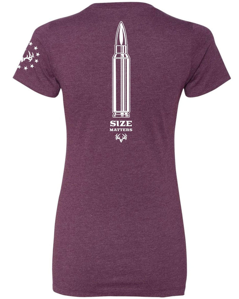Load image into Gallery viewer, Womens Size Matters Bullet Tee