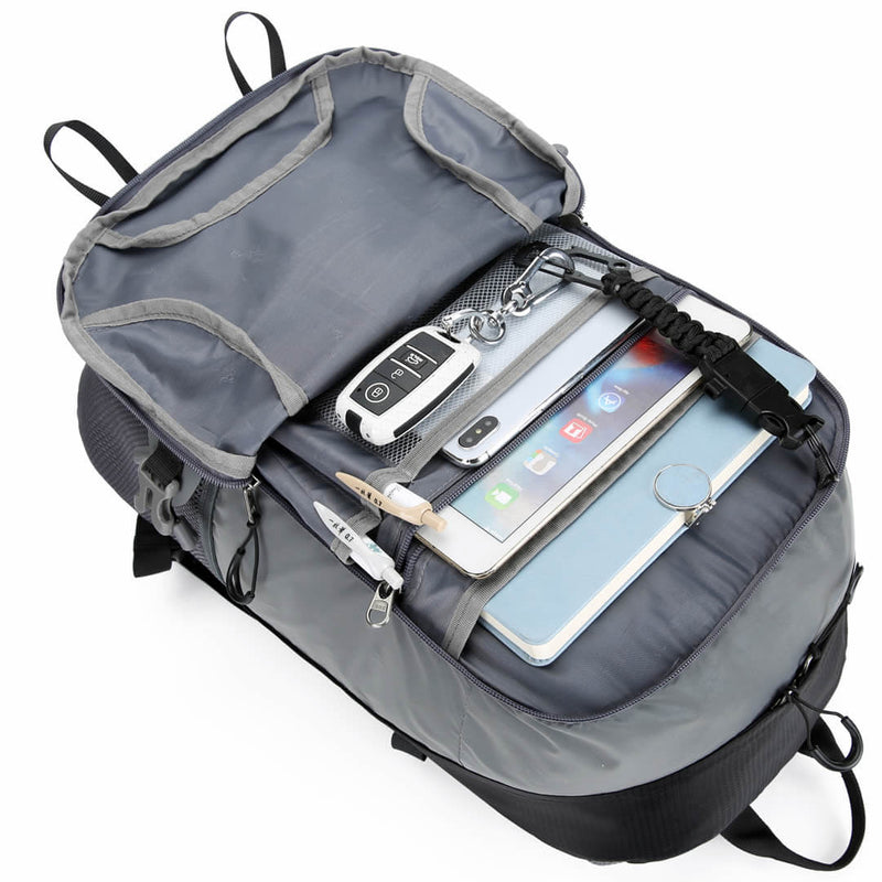Load image into Gallery viewer, Black Reflective Commuter Bike Backpack | Riderbag Reflektor35