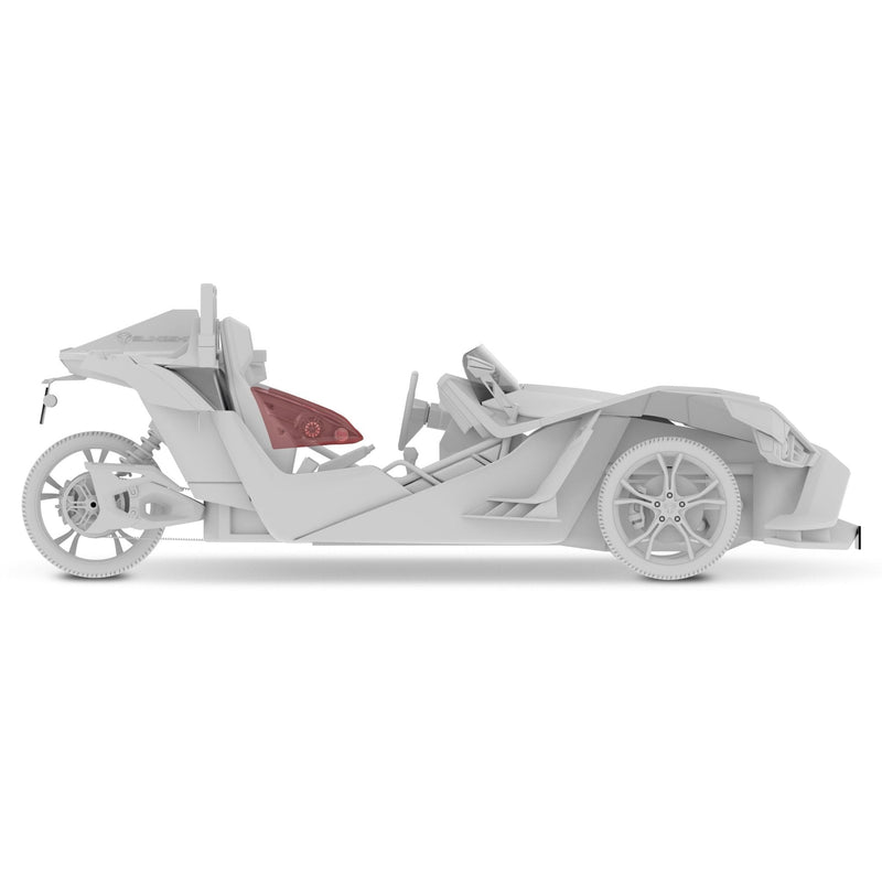 Load image into Gallery viewer, Polaris Slingshot Arm Rest Empty Enclosure With Digital Led Lights fits 2 x 6.5" Speakers | 2015 - Current