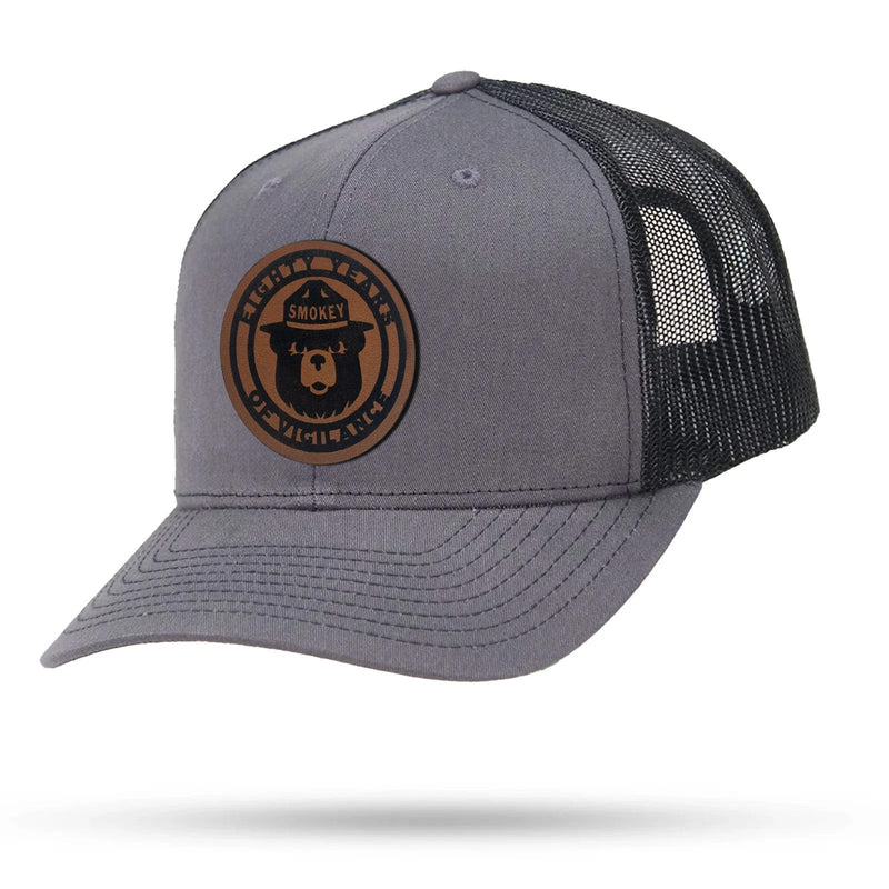Load image into Gallery viewer, Smokey Bear 80 Years of Vigilance Trucker Snapback Hat