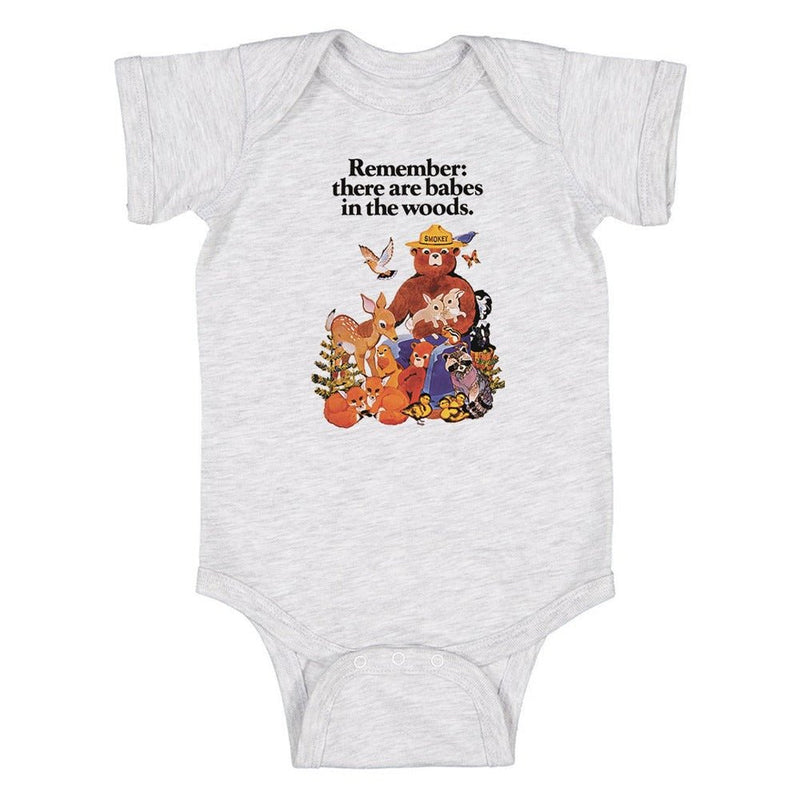 Load image into Gallery viewer, Smokey Bear Babes in the Woods Onesie
