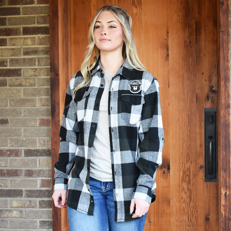Load image into Gallery viewer, Smokey Bear Patch Flannel