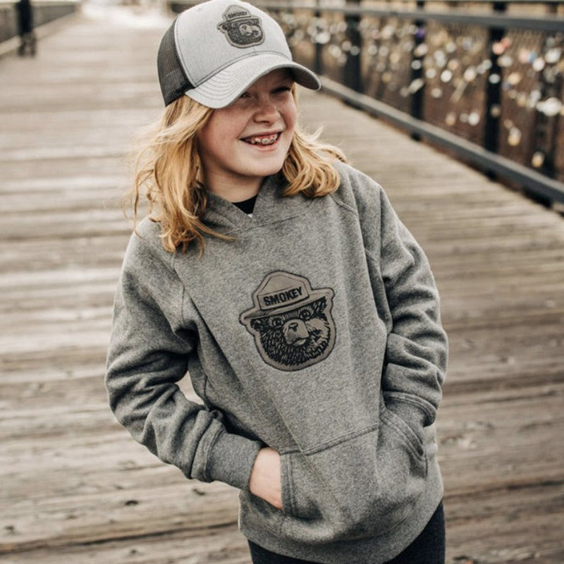 Load image into Gallery viewer, Smokey Bear Patch Youth Hoodie