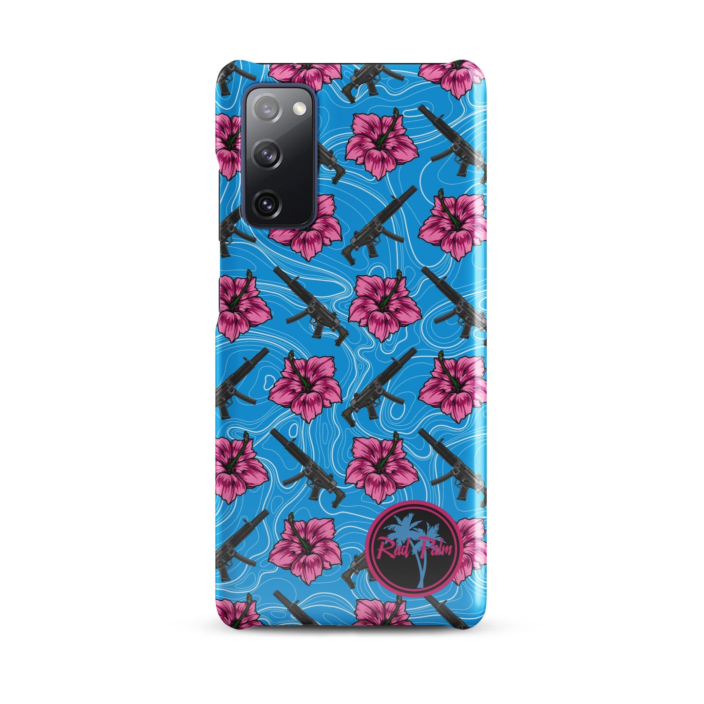 High Capacity Hibiscus Blue Snap Case For Samsung®