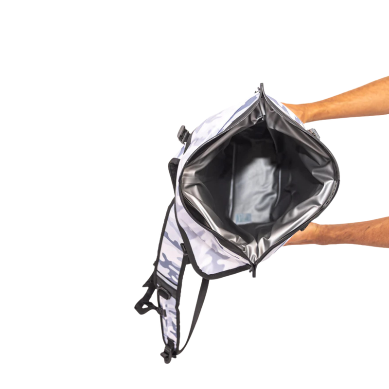 Load image into Gallery viewer, Waterproof Floating Backpack Cooler - Snow Camo