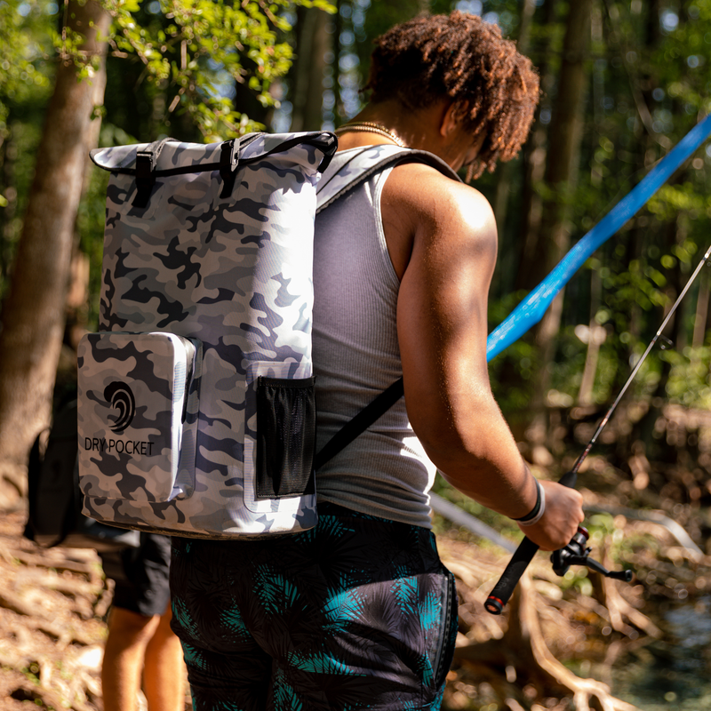 Load image into Gallery viewer, Waterproof Floating Backpack Cooler - Snow Camo