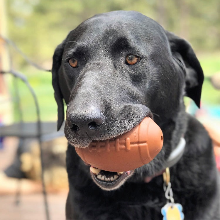 Load image into Gallery viewer, Football Dog Chew Toy & Treat Dispenser - USA Made | SodaPup